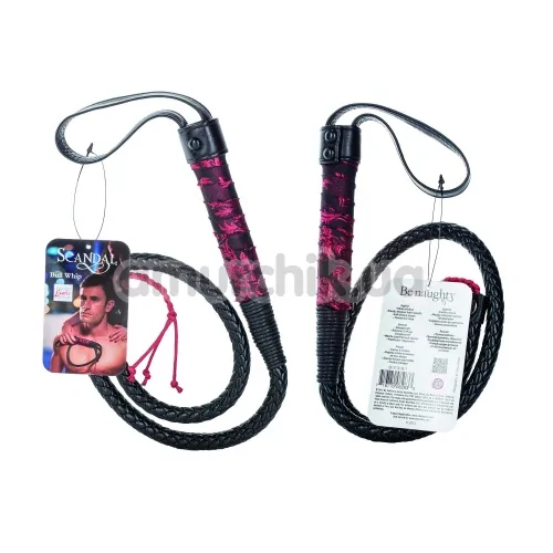 Плеть Scandal Bull Whip, черно-красная