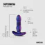 Анальная пробка с вибрацией и толчками Hueman Supernova Thrusting Anal Plug, фиолетовая - Фото №10