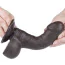 Фаллоимитатор Sliding-Skin Dual Layer Dong 7 с закрытой головкой, коричневый - Фото №11