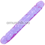 Двуконечный фаллоимитатор Doc Johnson Crystal Jellies Jr. Double Dong 12, фиолетовый - Фото №1
