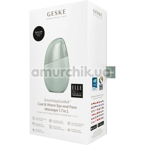 Массажер для глаз и лица Geske Cool & Warm Eye and Face Massager 7 in 1, зеленый