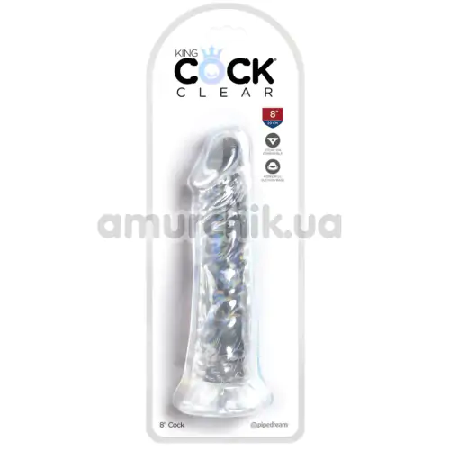 Фаллоимитатор King Cock Clear 8 Cock, прозрачный