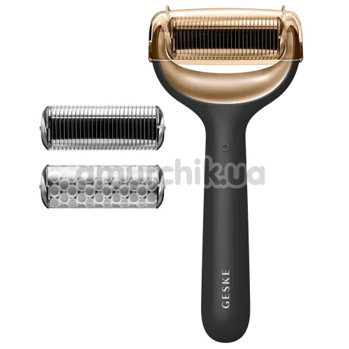 Массажер-роллер для лица и тела с микроиглами Geske MicroNeedle Face & Body Roller 8 in 1, серый - Фото №1