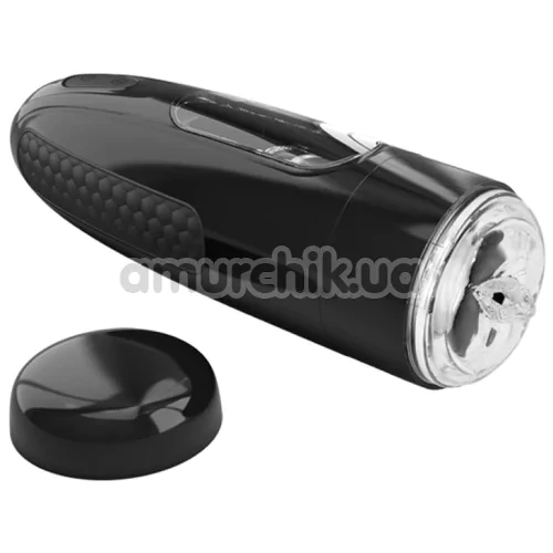 Мастурбатор с ротацией и толчками Erospace Galax, черный