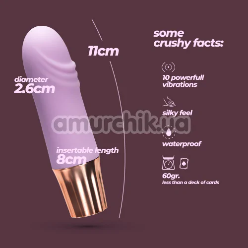 Клиторальный вибратор Crushious Mellow Waves, сиреневый