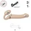 Безремневой страпон с вибрацией Strap-On-Me Vibrating Bendable Strap-On M, телесный - Фото №4