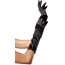 Рукавички Elbow Length Satin Gloves, чорні - Фото №1