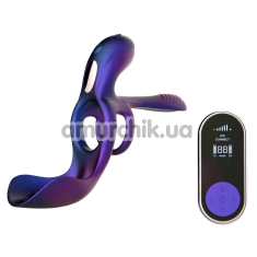 Насадка на член с вибрацией Hueman Zenith, фиолетовая - Фото №1