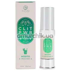 Возбуждающий гель с согревающим эффектом и эффектом вибрации Secret Play Clit Pwr Mojito - мохито, 15 мл - Фото №1