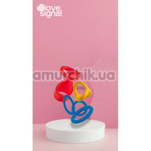 Набір з 5 ерекційних кілець Love Signal Long Play Love Set, різнокольоровий