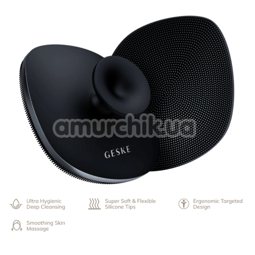 Щетка для тела Geske Body Brush 4 in 1 Suction Mount Metal, черная
