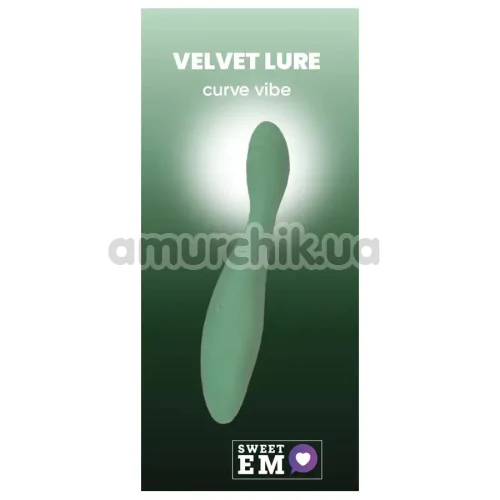 Вибратор для точки G Sweet Em Velvet Lure Curve Vibe, зеленый