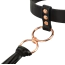 Ошейник с флоггером Rosy Gold Nouveau Collar With Flogger, черный - Фото №4