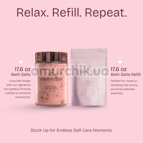 Сіль для ванни HighOnLove Sensual Bath Salts Refill, 500 г