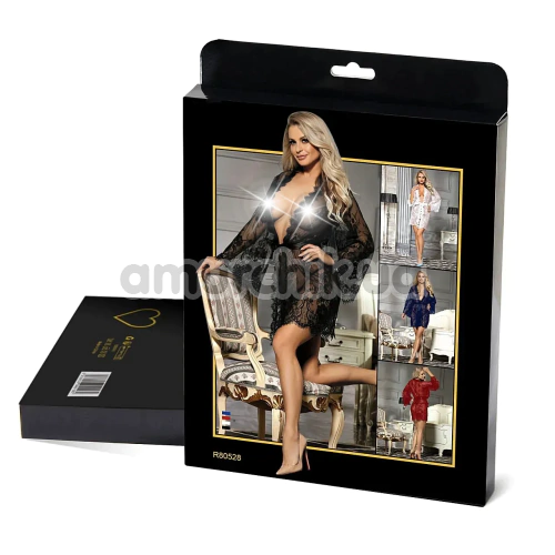 Комплект Star Night Valerie Lace Robe, білий: халатик + трусики-стрінги