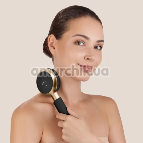 Звуковая щетка для тела Geske Sonic LED Full-Body Brush 9 in 1, черно-золотая