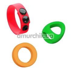 Набір з 3 ерекційних кілець для члена Love To Love Kit Neon Ring - Фото №1