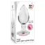 Анальна пробка з рожевим кристалом Adam & Eve Pink Gem Glass Plug Large, прозора - Фото №5