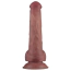 Вибратор Lovetoy Dual Density Power Cock 9, коричневый - Фото №2