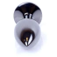 Анальна пробка із чорним кристалом Exclusivity Jewellery Dark Silver Plug, срібна - Фото №6