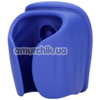 Мастурбатор з вібрацією і пульсацією Loveline Vibrating And Pulse Wave Stroker, синій - Фото №1