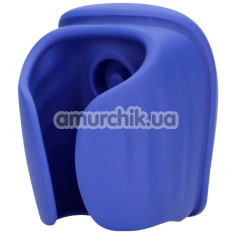 Мастурбатор з вібрацією і пульсацією Loveline Vibrating And Pulse Wave Stroker, синій - Фото №1