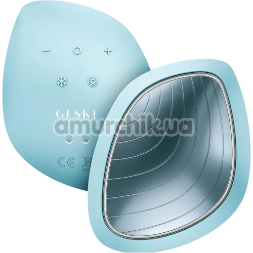 Ультразвуковой массажер-маска для лица Geske Sonic Warm & Cool Mask 9 in 1, бирюзовый