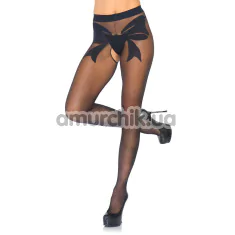 Колготки Leg Avenue Woven Bow Crotchless Pantyhose, черные - Фото №1