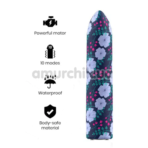 Клиторальный вибратор Custom Bullets Spring, темно-синий