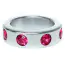 Ерекційне кільце з рожевими кристалами Boss Series Metal Ring Diamonds Medium, срібне - Фото №4
