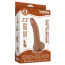 Фалоімітатор Sliding-Skin Dual Layer Dong 7.5 із зігнутим стовбуром, світло-коричневий - Фото №15