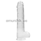 Фаллоимитатор Realrock Crystal Clear Dildo Realistic 9, прозрачный - Фото №1