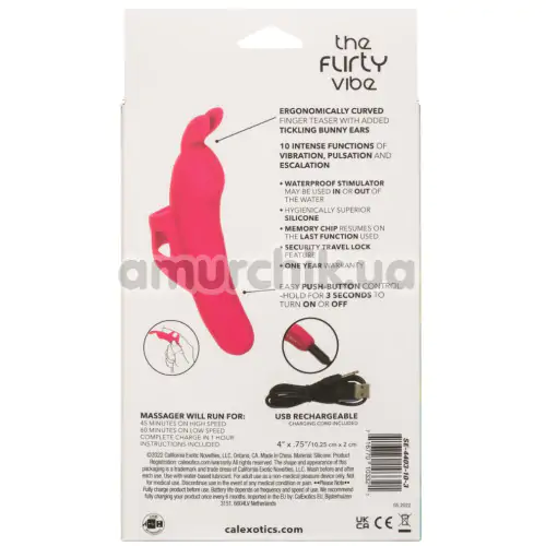 Вибратор на палец Neon Vibes The Flirty Vibe, розовый