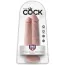 Двойной фаллоимитатор King Cock 7 Two Cocks One Hole, телесный - Фото №6