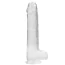 Фаллоимитатор Realrock Crystal Clear Dildo Realistic 9, прозрачный - Фото №1