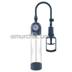 Вакуумная помпа Boners Penis Pump With Pressure Gauge, прозрачная - Фото №1