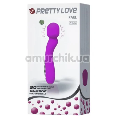Универсальный вибромассажер Pretty Love Paul, фиолетовый