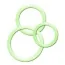Набор эрекционных колец Cock&Ball Rings Rubber Set, 3 шт светящиеся в темноте - Фото №1