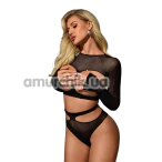 Комплект JSY Sexy Lingerie WW7257, черный: топ + трусики - Фото №1