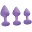Набір з 3 анальних пробок LustGlider Classic Plug Set, фіолетовий