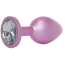 Анальная пробка с прозрачным кристаллом Exclusivity Jewellery Pearl Pink Plug L, розовая - Фото №1