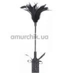 Стек з пір'ячком DS Festish Carrot and Stick, чорний - Фото №1
