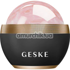 Кульковий масажер для обличчя Geske Rose Quartz Depuffing Sphere 7 in 1, чорно-золотий - Фото №1