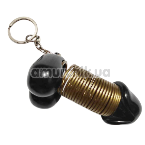 Брелок в виде пениса Roomfun Cock Keychain, черный - Фото №1