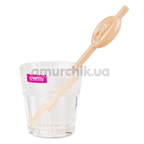 Трубочки для напитков LoveToy Jokes&Parties Pussy Straws - телесные, 9 шт