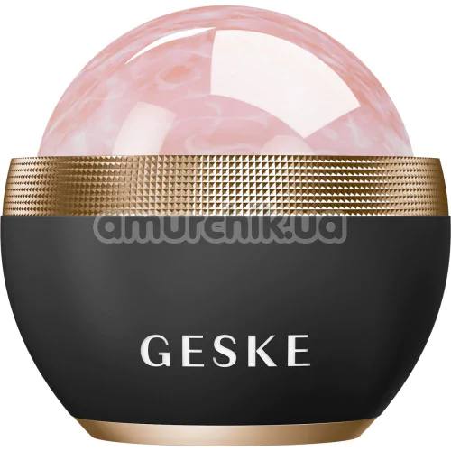 Шариковый массажер для лица Geske Rose Quartz Depuffing Sphere 7 in 1, черно-золотой - Фото №1