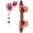 Двокінцевий фалоімітатор Get Real Foreskin Doubledong 46 cm, коричневий - Фото №5