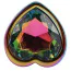 Анальна пробка з райдужним кристалом Matrix Mont Rainbow Heart Butt Plug S, мультикольорова - Фото №5