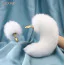 Анальная пробка с белым хвостиком Lockink Sevanda White Fox-Tail Anal Plug Rose, золотая - Фото №14