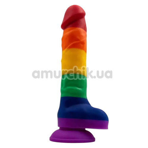 Фаллоимитатор Alume Rainbow Silicone Dildo, разноцветный